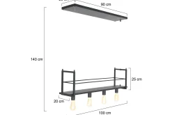 Hanglamp 2983ZW Buckley Mexlite