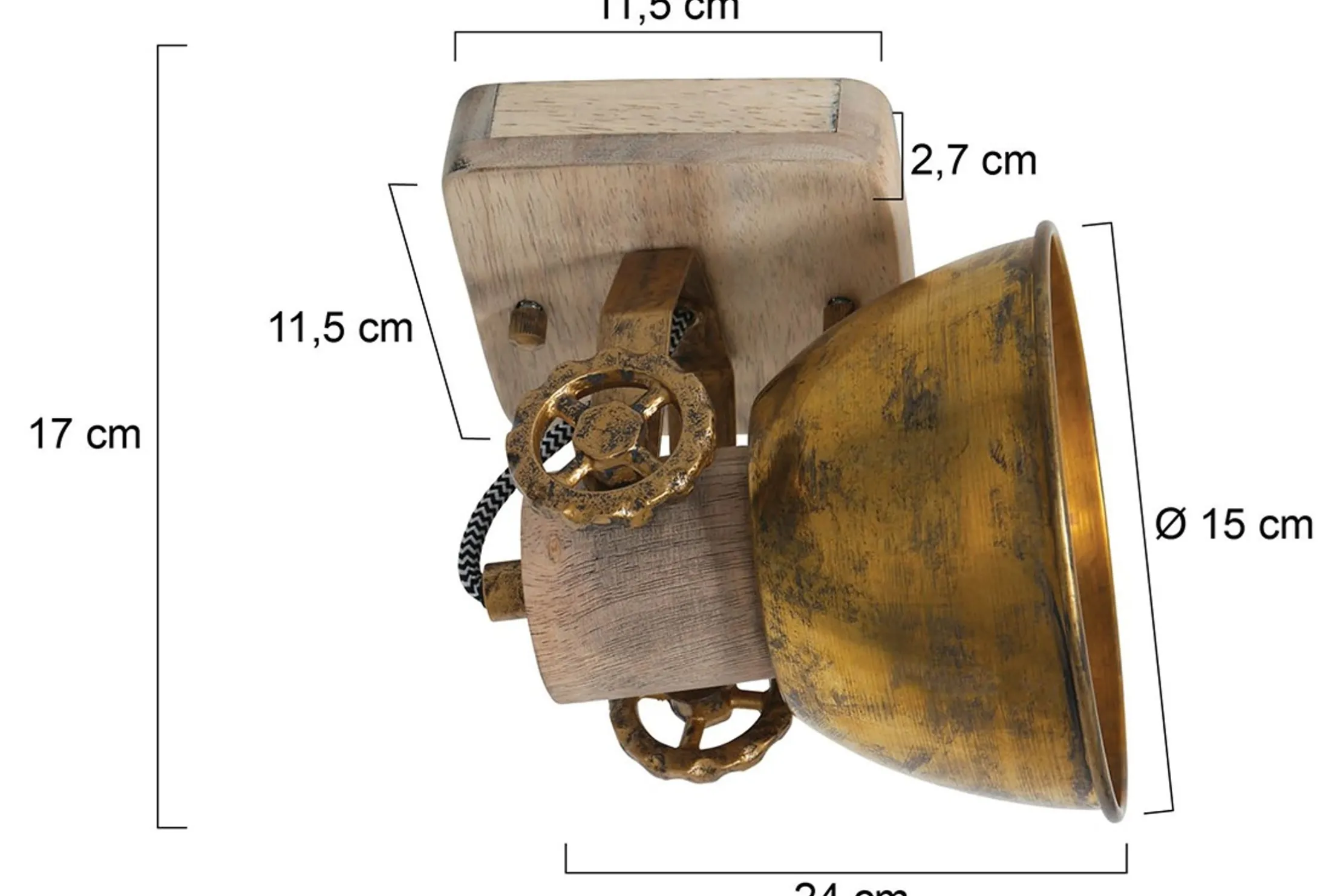 Plafondlamp 7968BR Gearwood Mexlite