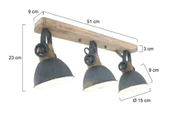 Plafondlamp 2133GR Gearwood Mexlite