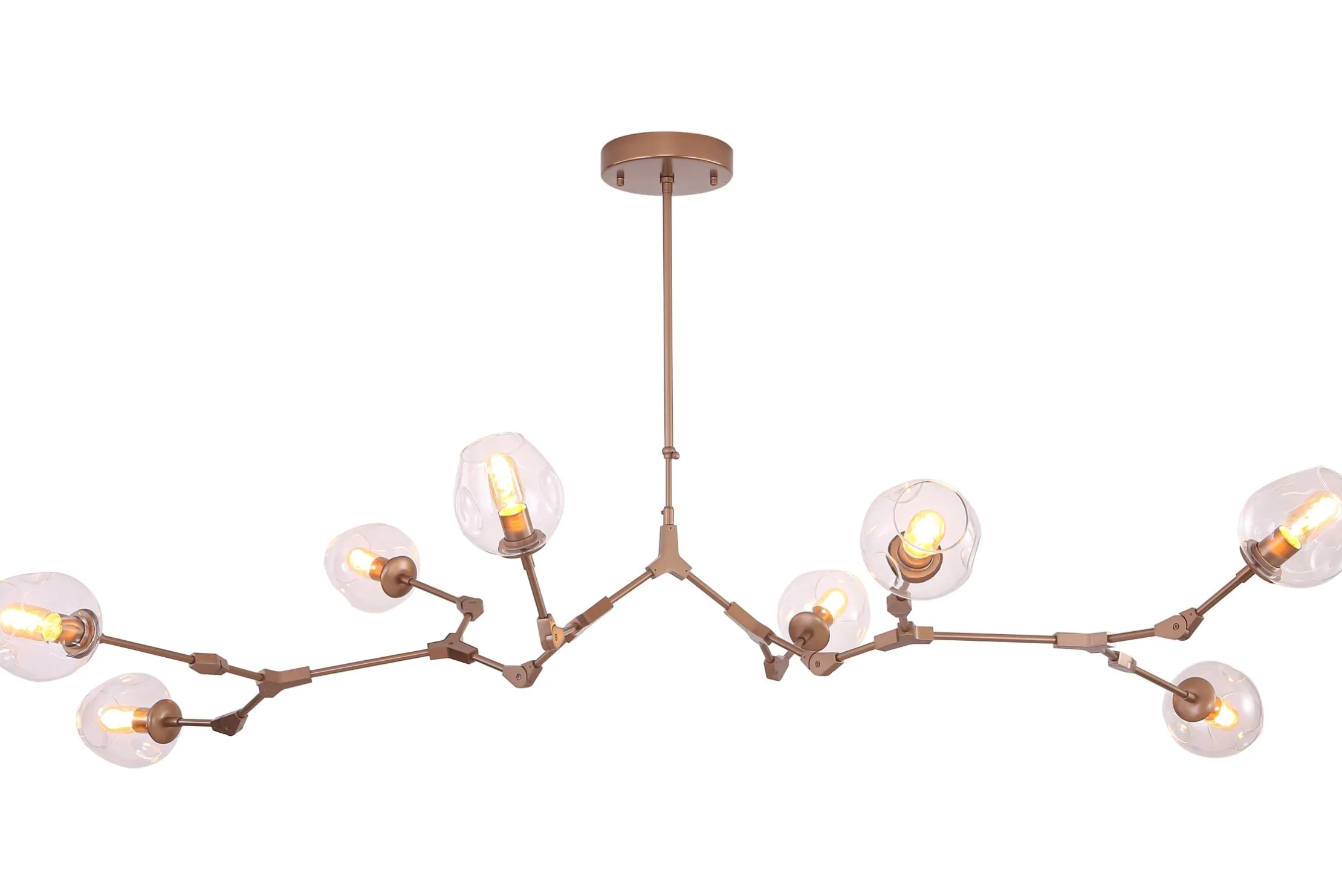 Plafondlamp 8-lichts Brons Cas