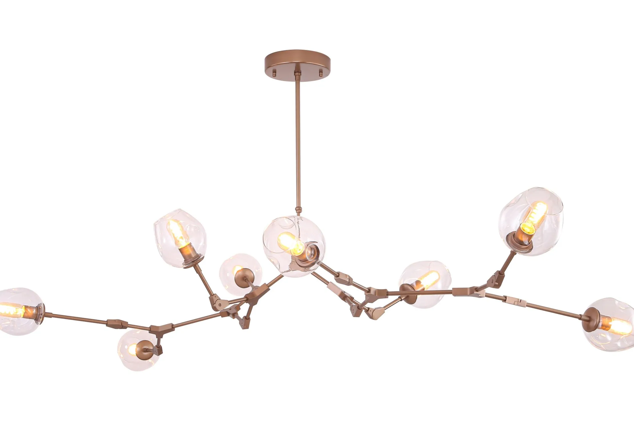 Plafondlamp 8-lichts Brons Cas