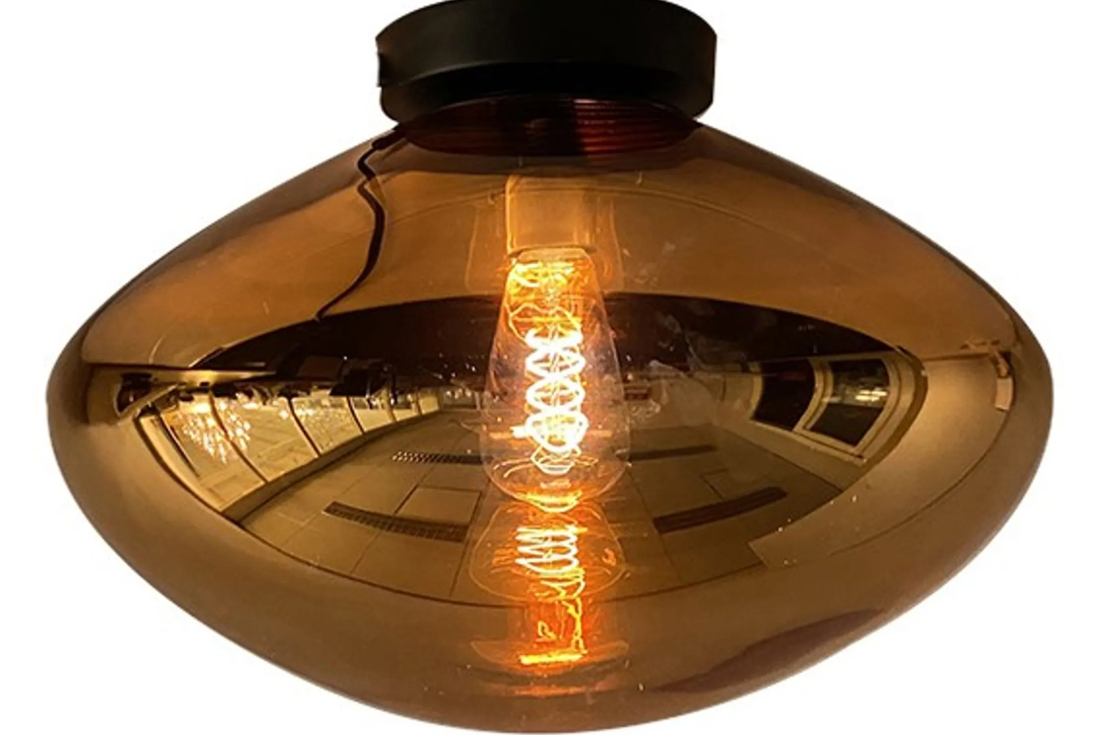 Plafondlamp 1-lichts Koper Saar