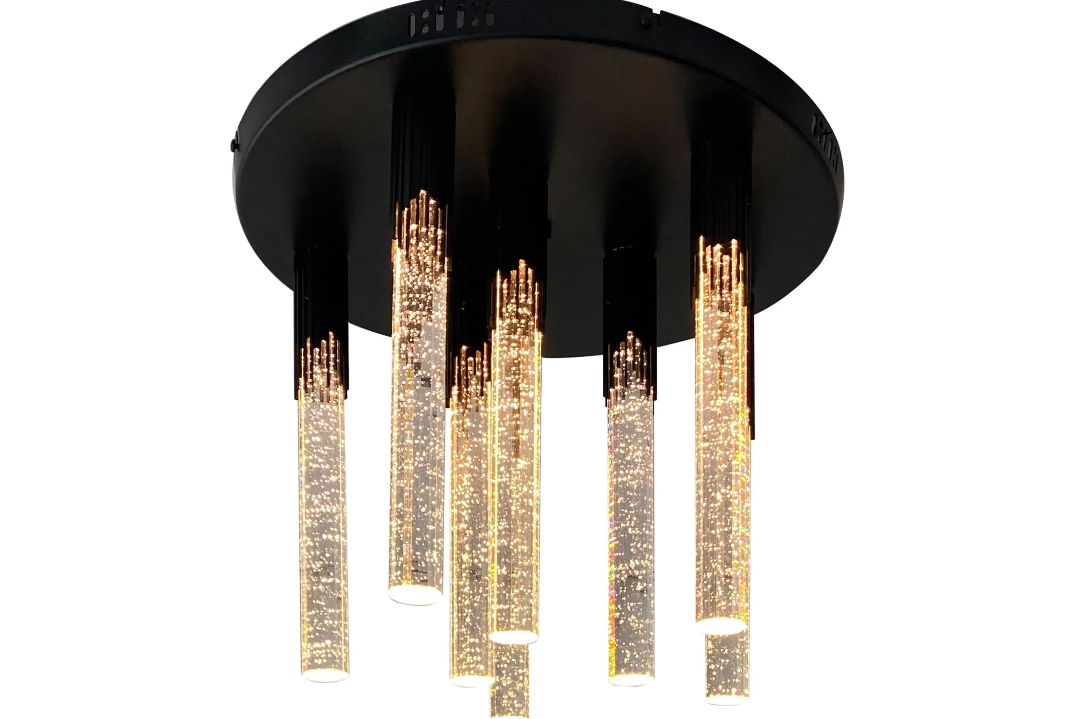 Plafondlamp 8-lichts Zwart Maud