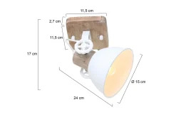 Plafondlamp 7968W Gearwood Mexlite