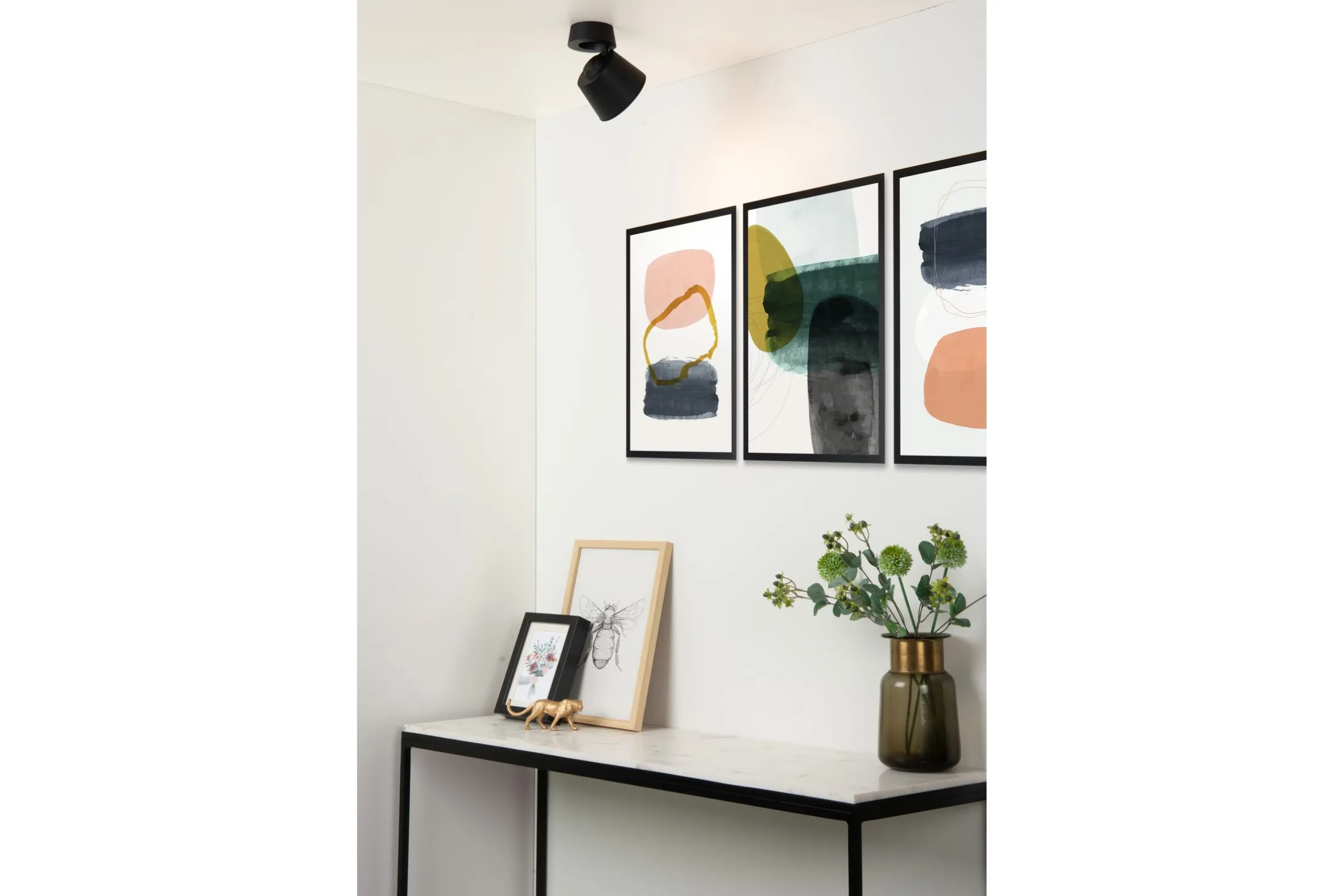 Plafondspot Zwart Trigono