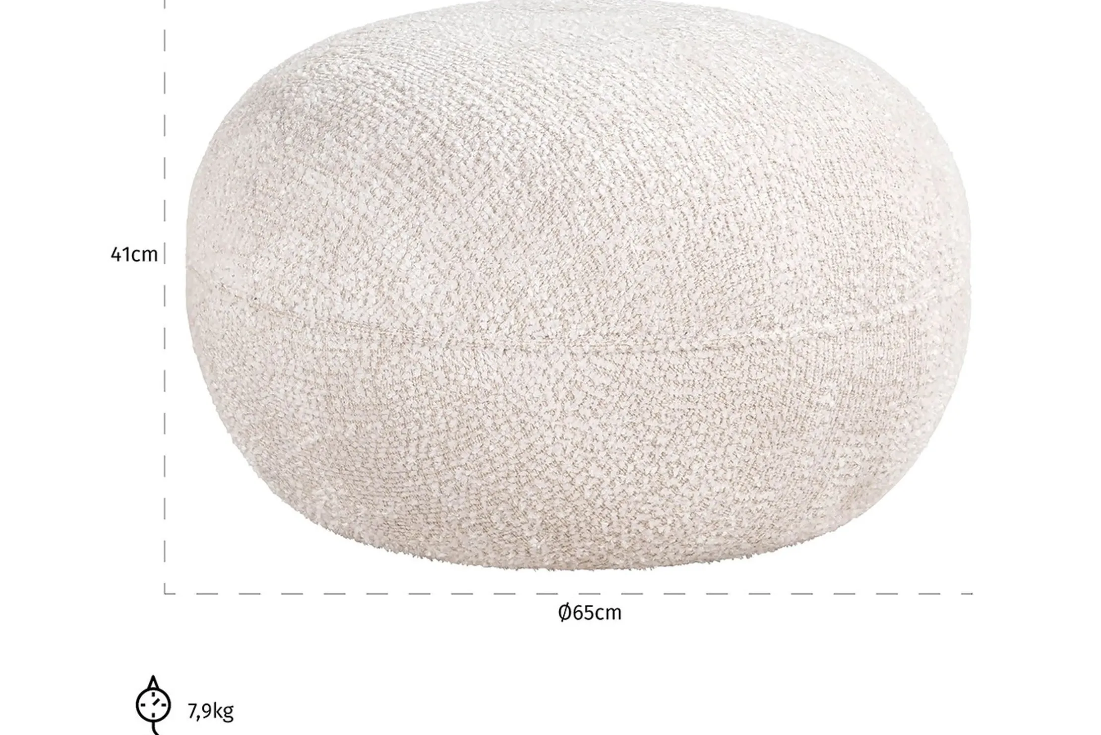 Poef 212214 Lovely Cream Jace