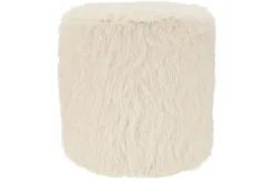 Poef Off White Hairfy | Claudi