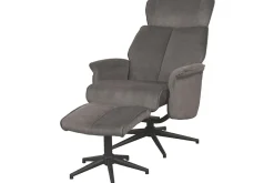Relaxfauteuil met hocker Antraciet Cosmo CH-73.027 Verdal