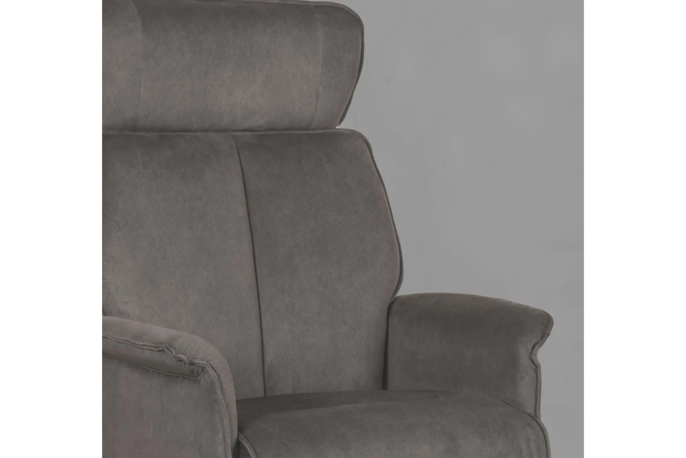 Relaxfauteuil met hocker Antraciet Cosmo CH-73.027 Verdal