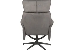 Relaxfauteuil met hocker Antraciet Cosmo CH-73.027 Verdal