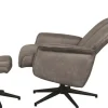 Relaxfauteuil met hocker Taupe Micro Suede CH-73.020 Verdal