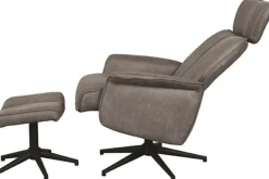 Relaxfauteuil met hocker Taupe Micro Suede CH-73.020 Verdal