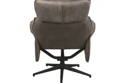 Relaxfauteuil met hocker Taupe Micro Suede CH-73.020 Verdal