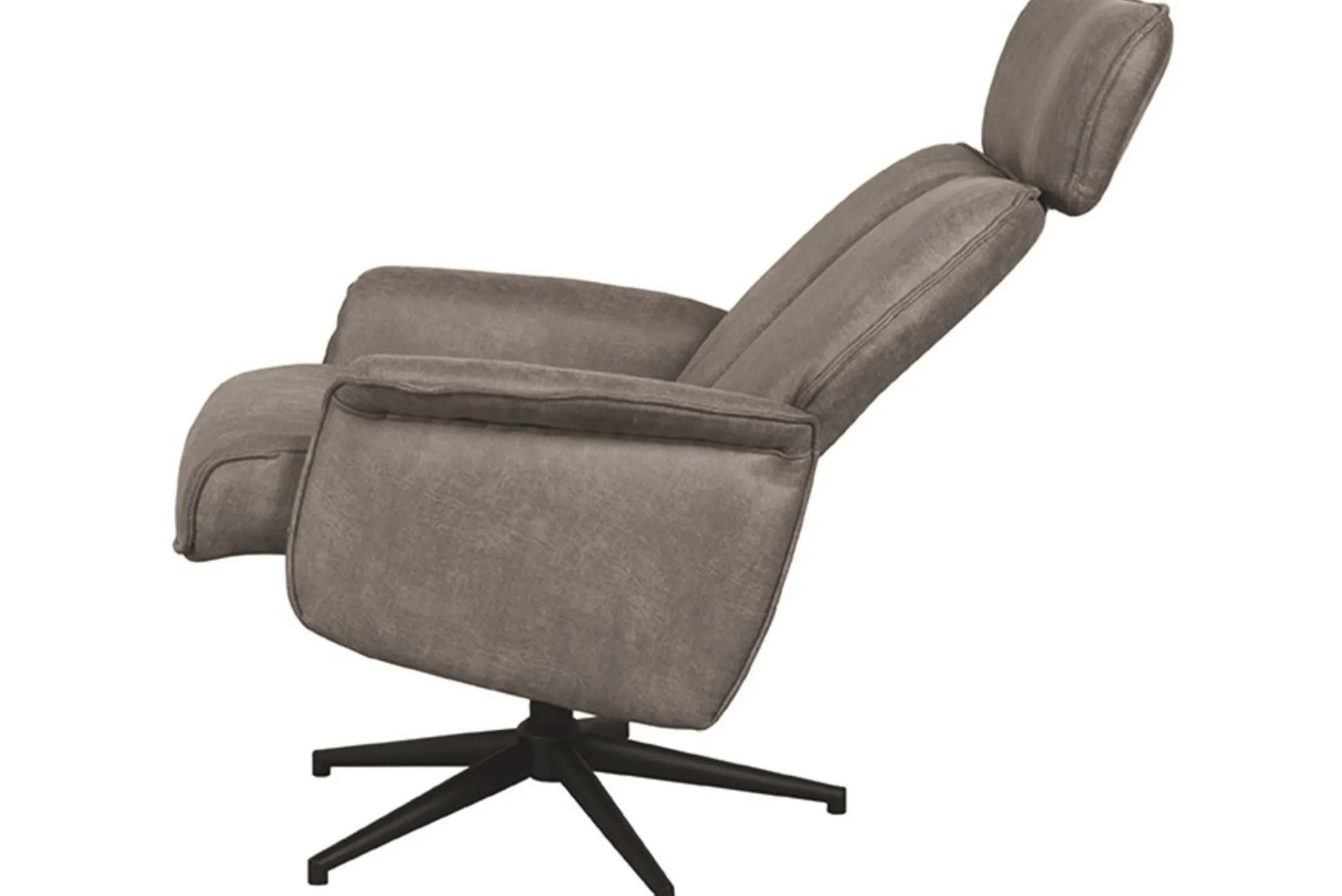 Relaxfauteuil Taupe Micro Suede CH-73.017 Verdal