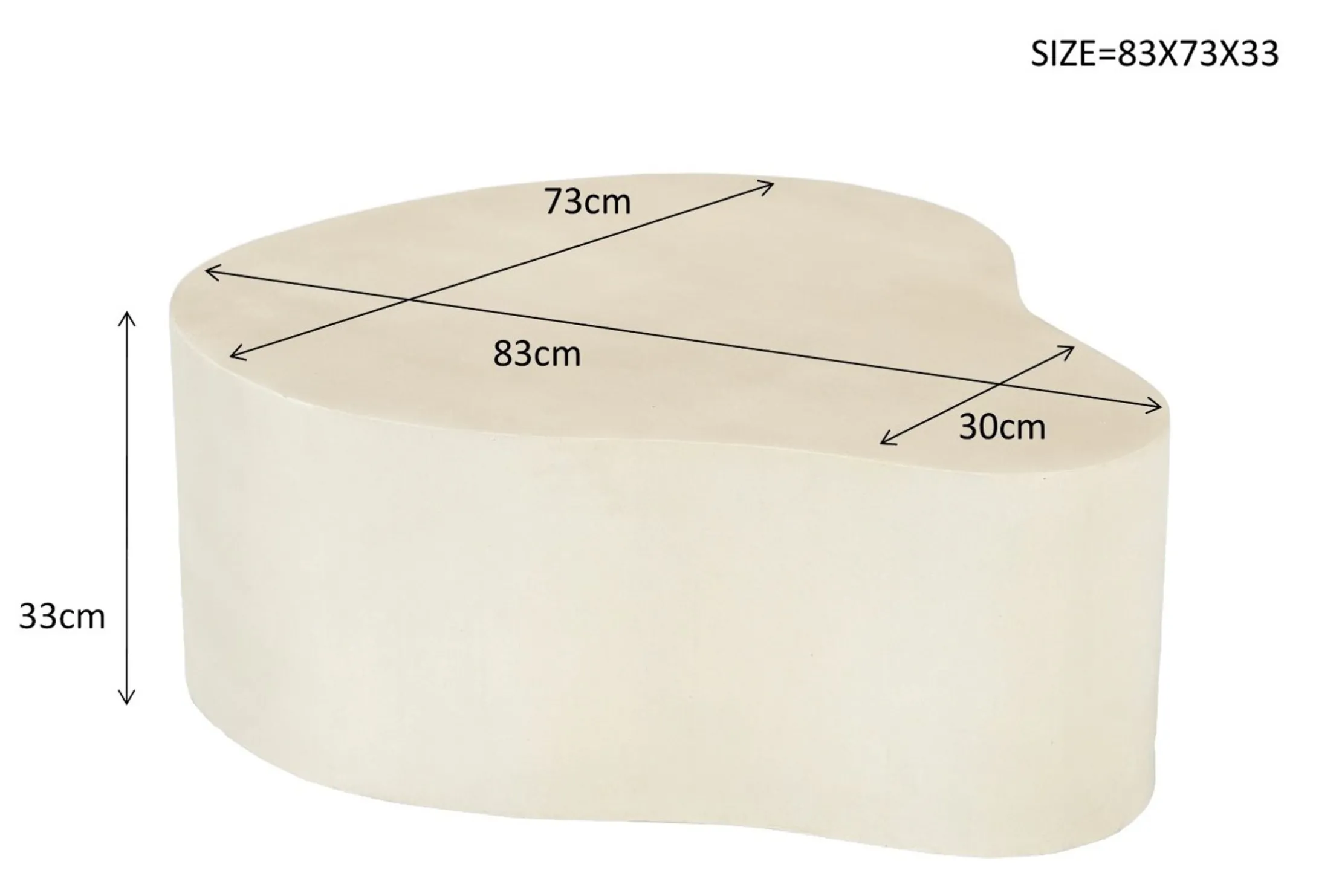 Salontafel Organic Sandy