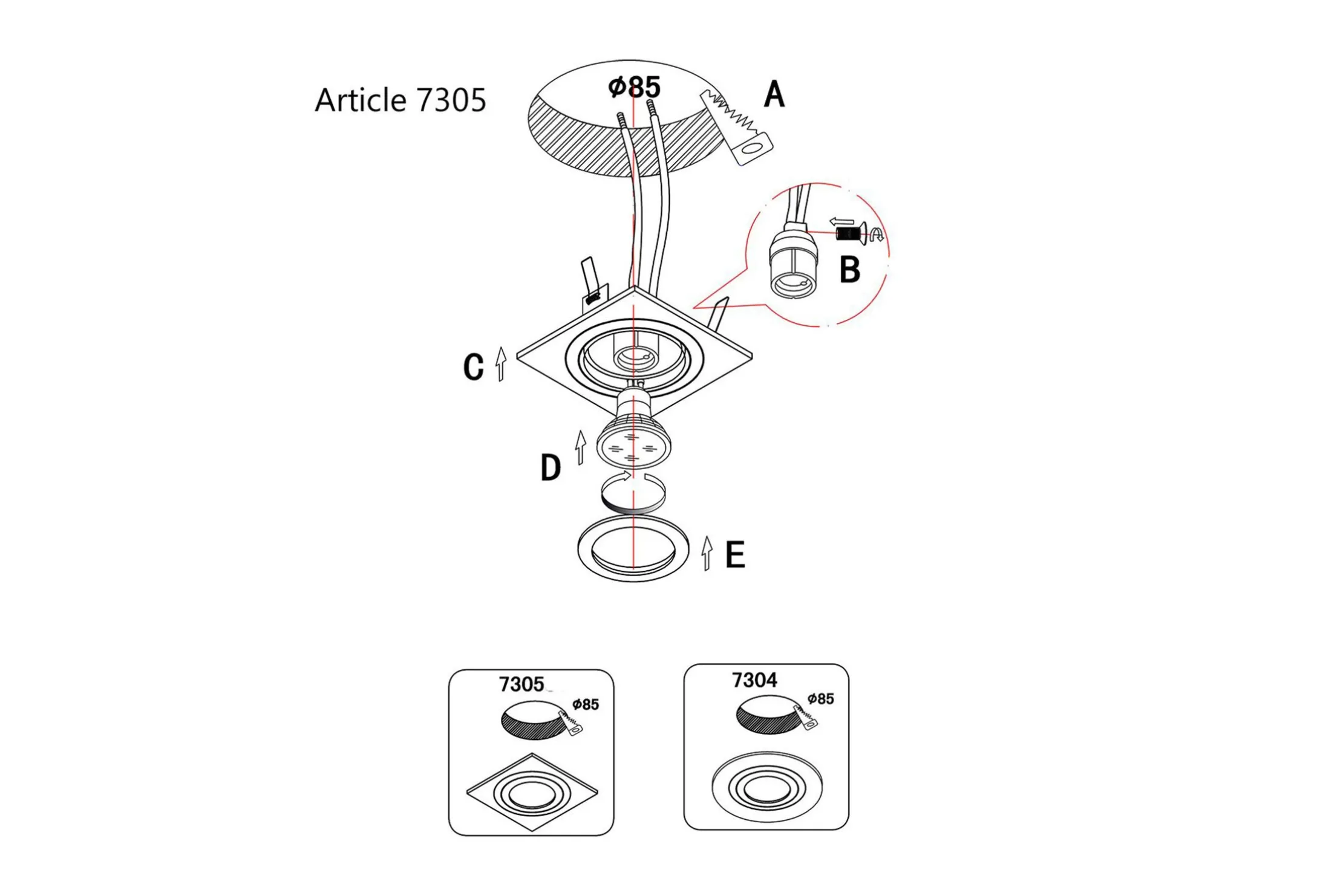 Spot 7305ZW Pélite