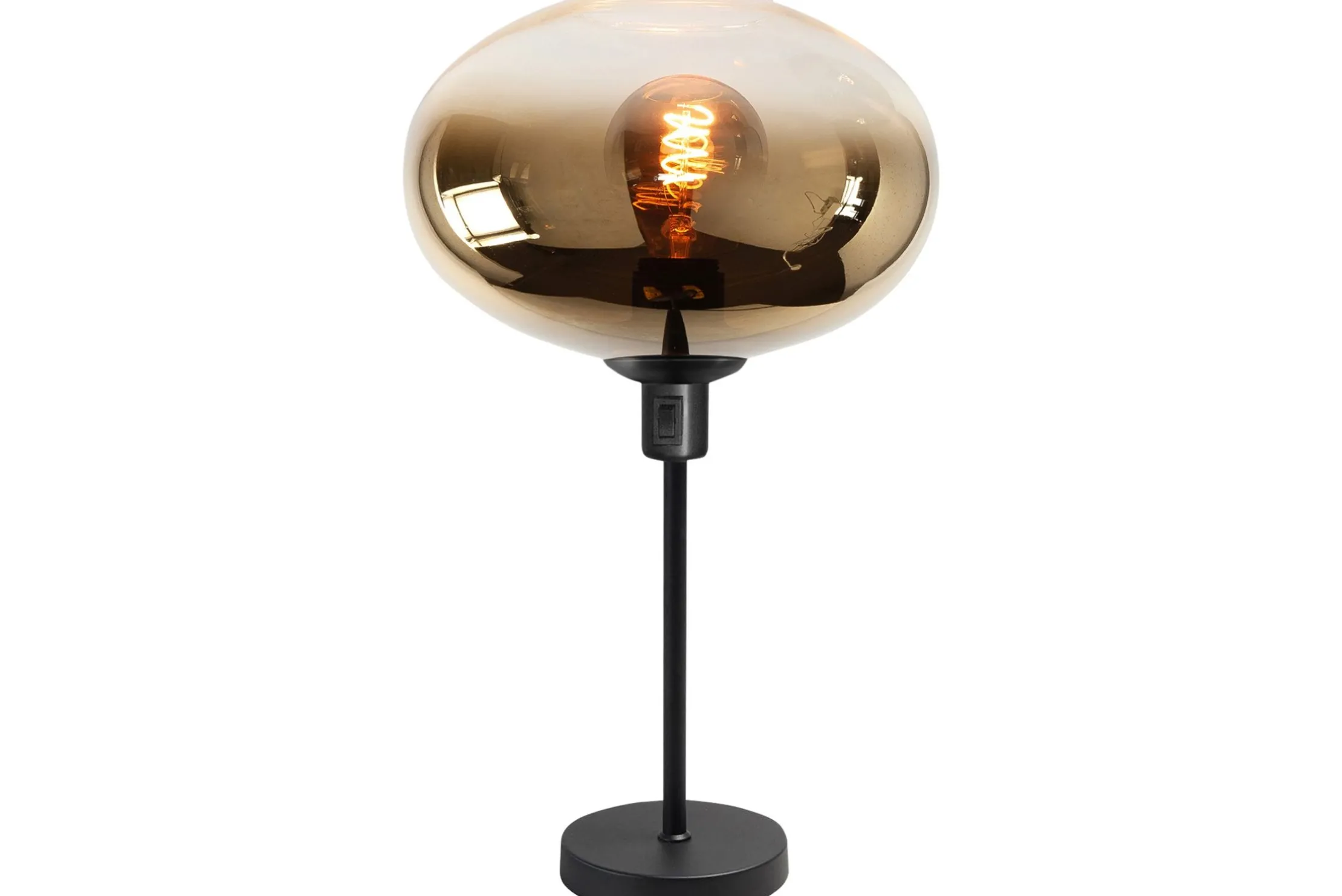 Tafellamp goudkleurig glas Bellini