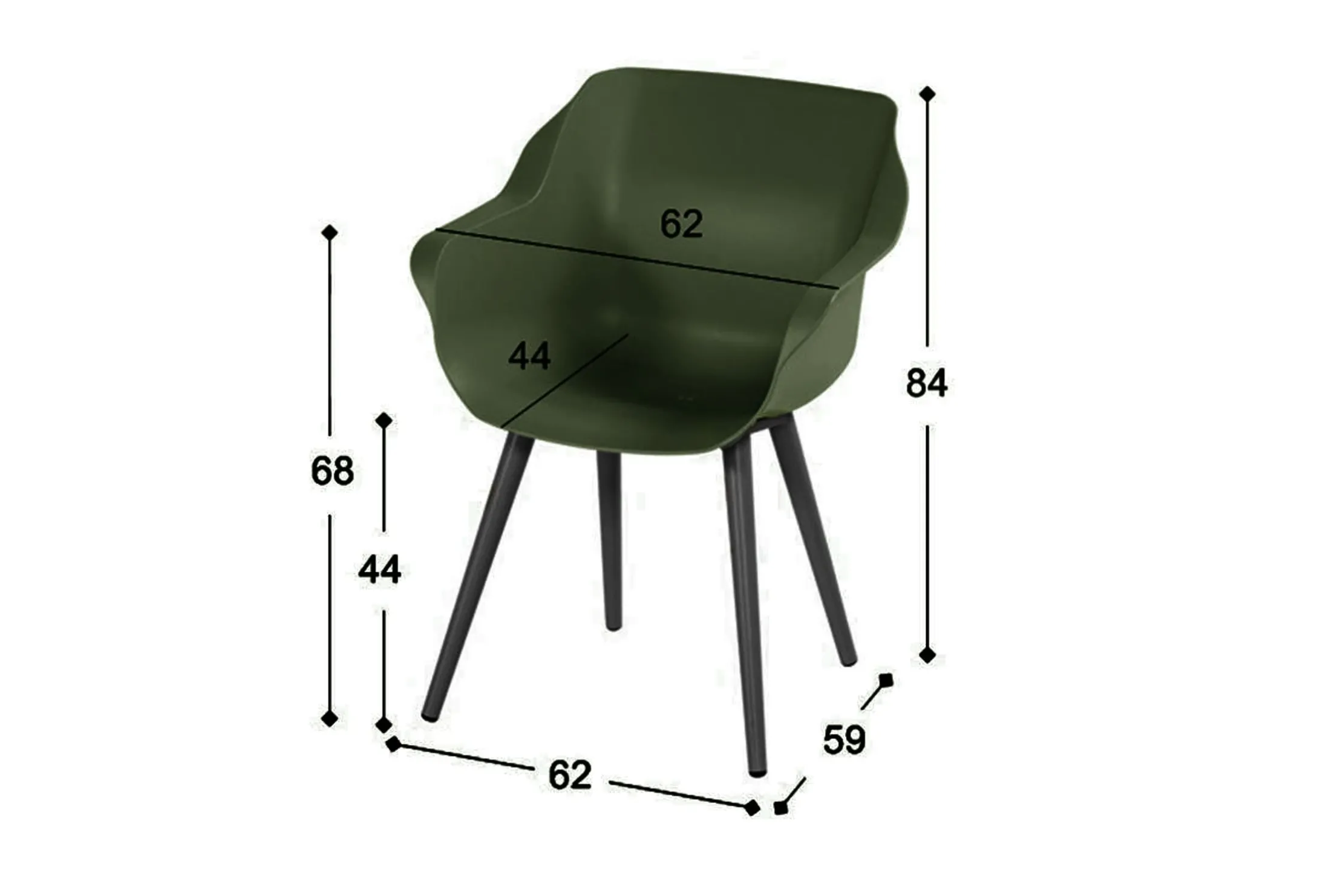 Tuinstoel Moss Green 11.681.831 Sophie Studio