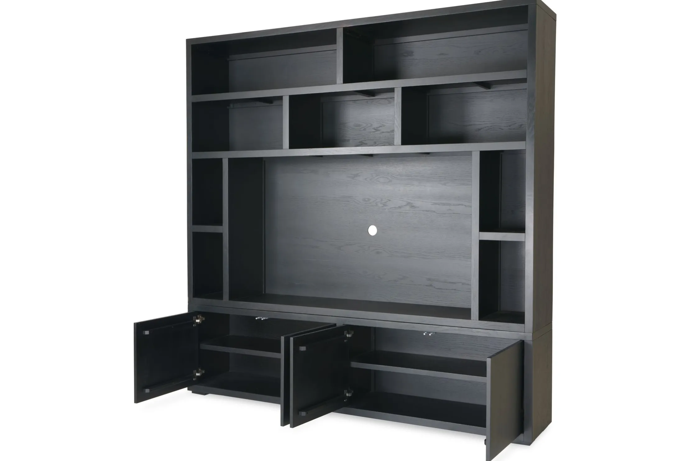 Tv-boekenkast zwart Velori