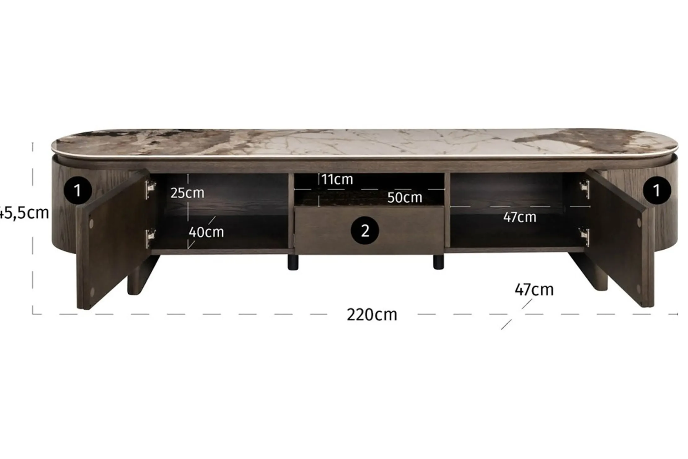 Tv-meubel 214220 Langford