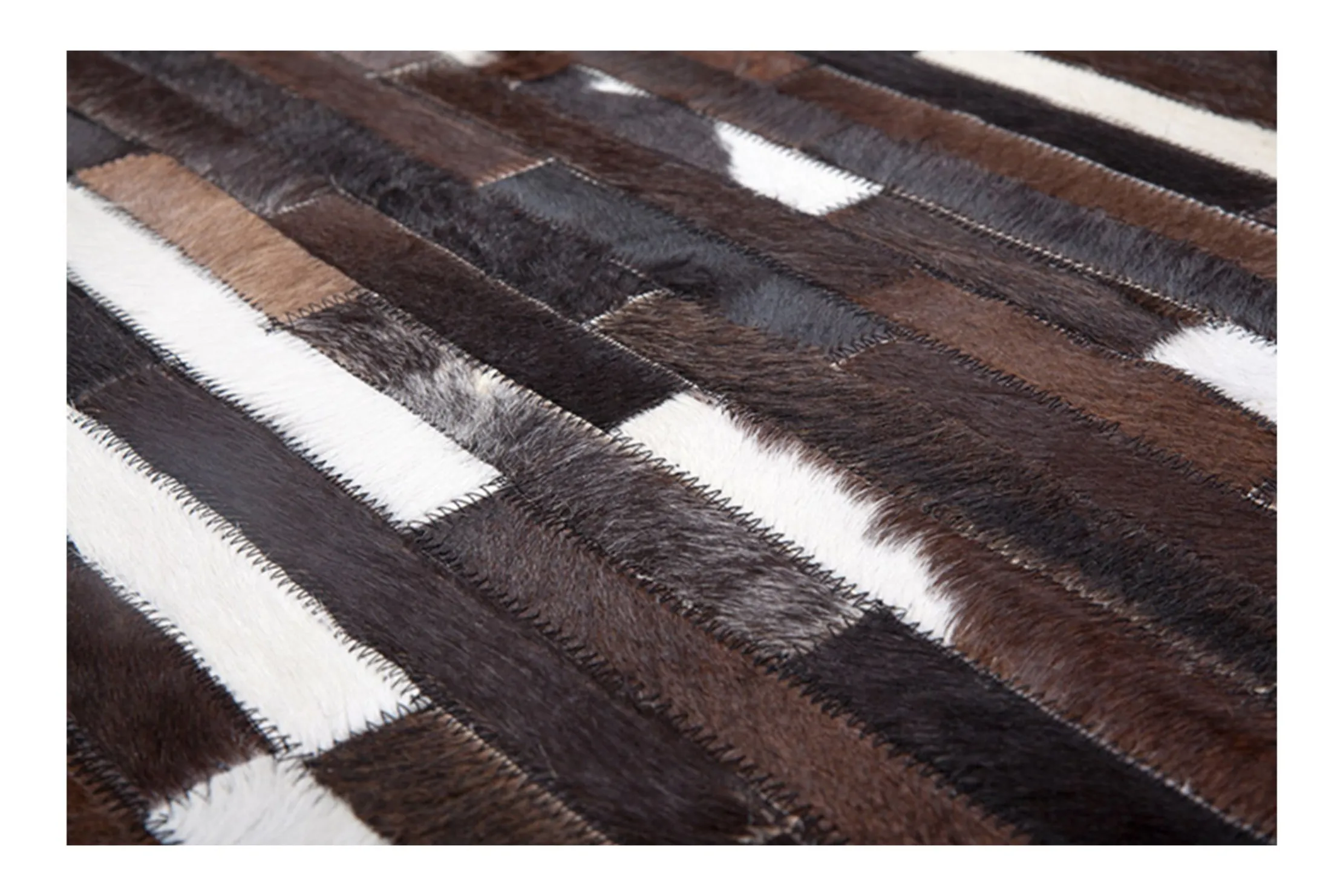 Vloerkleed 851 black brown Leather