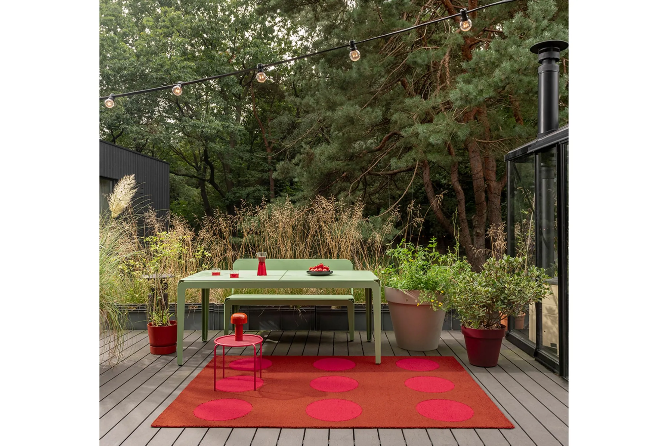 Vloerkleed Festival Dots Red 495800 Habitat | Brink & Campman