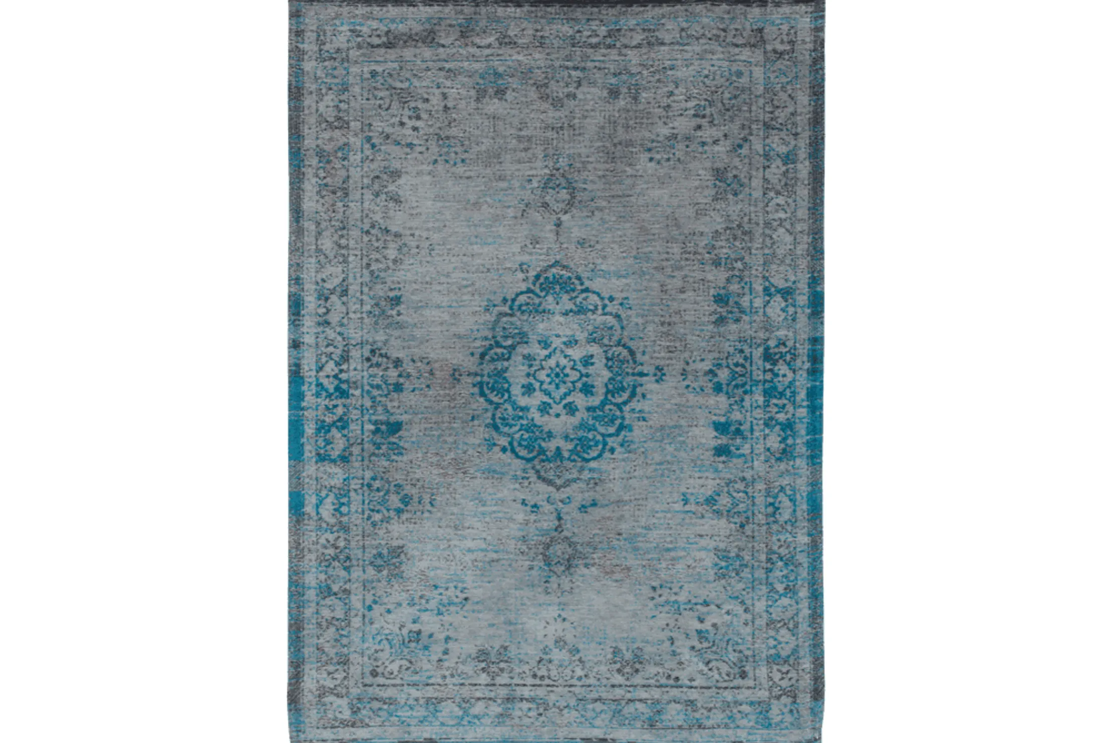 Vloerkleed Grey Turquoise 8255 Fading World Medallion
