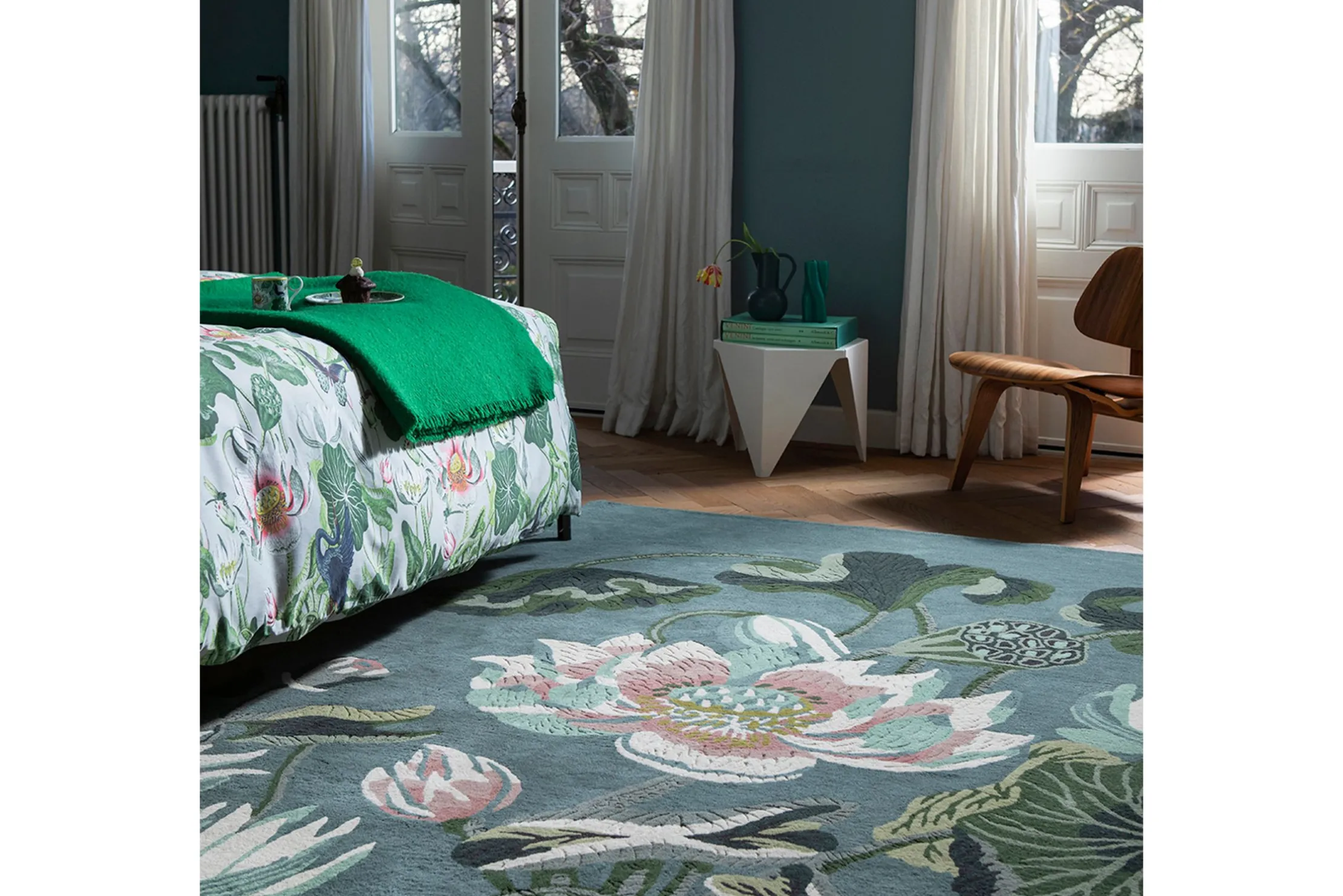Vloerkleed Midnight Pond 038608 Waterlily | Wedgwood Home