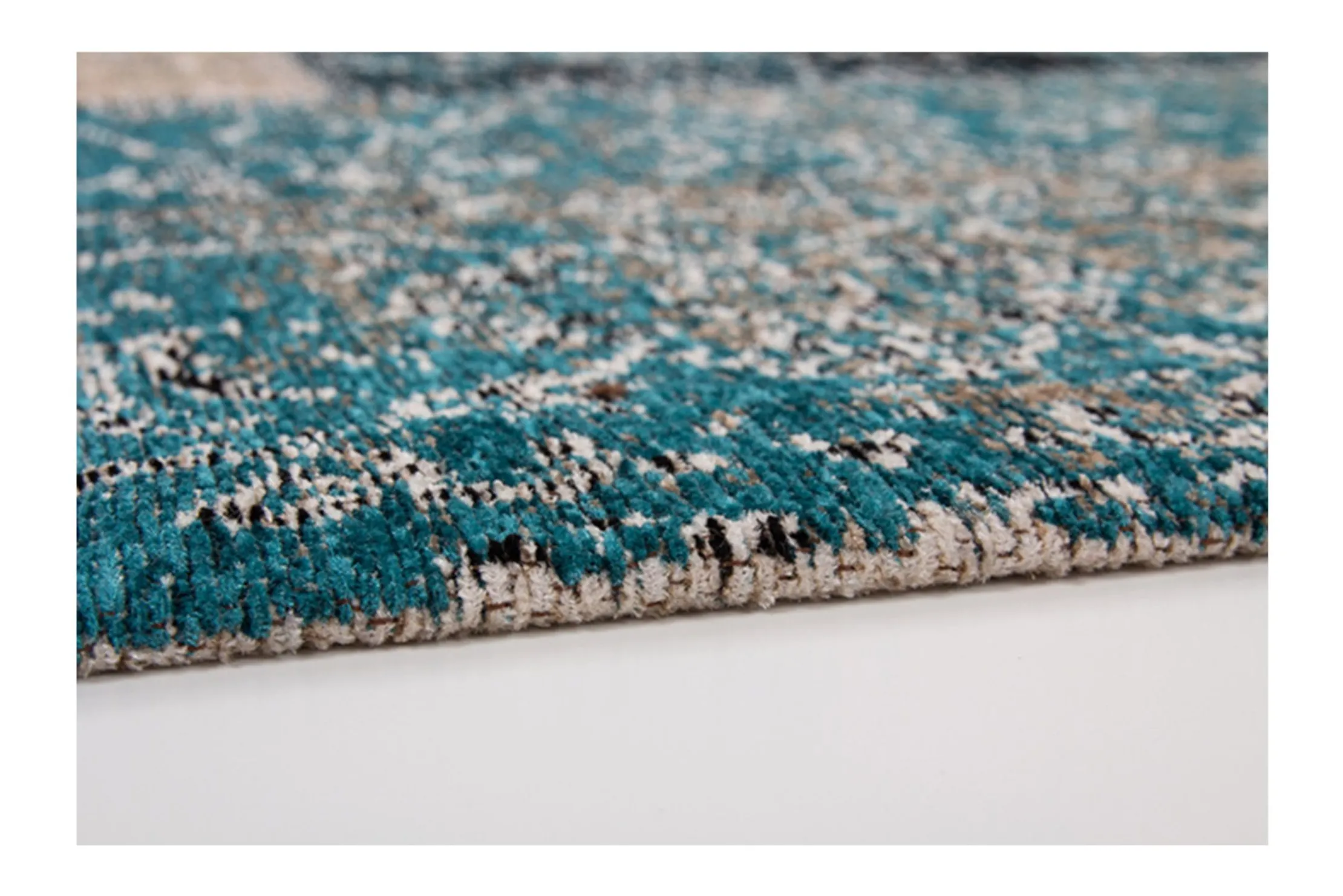 Vloerkleed Patchwork blue Coconut