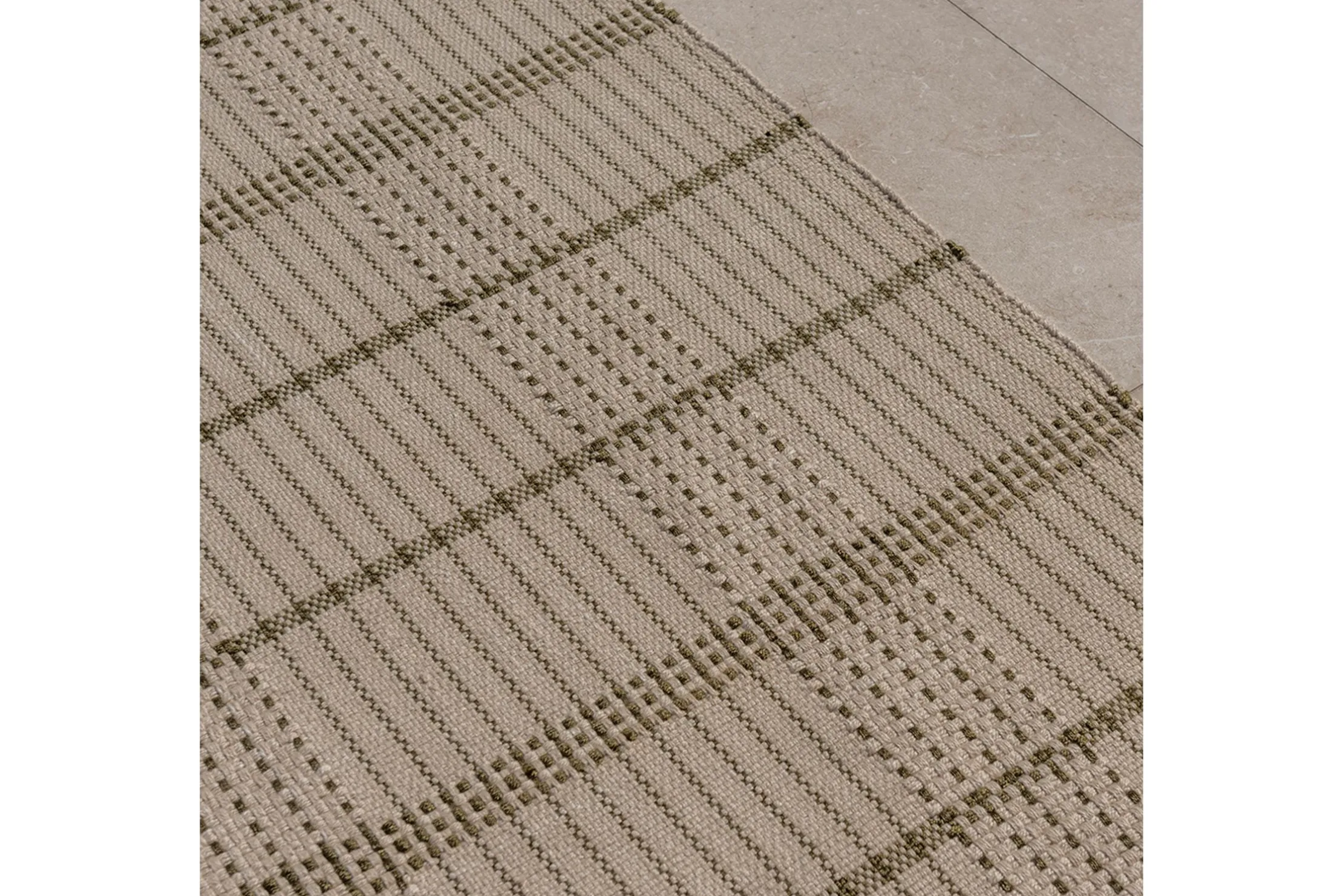 Vloerkleed Stitch Olive 497707 Zona | Brink & Campman