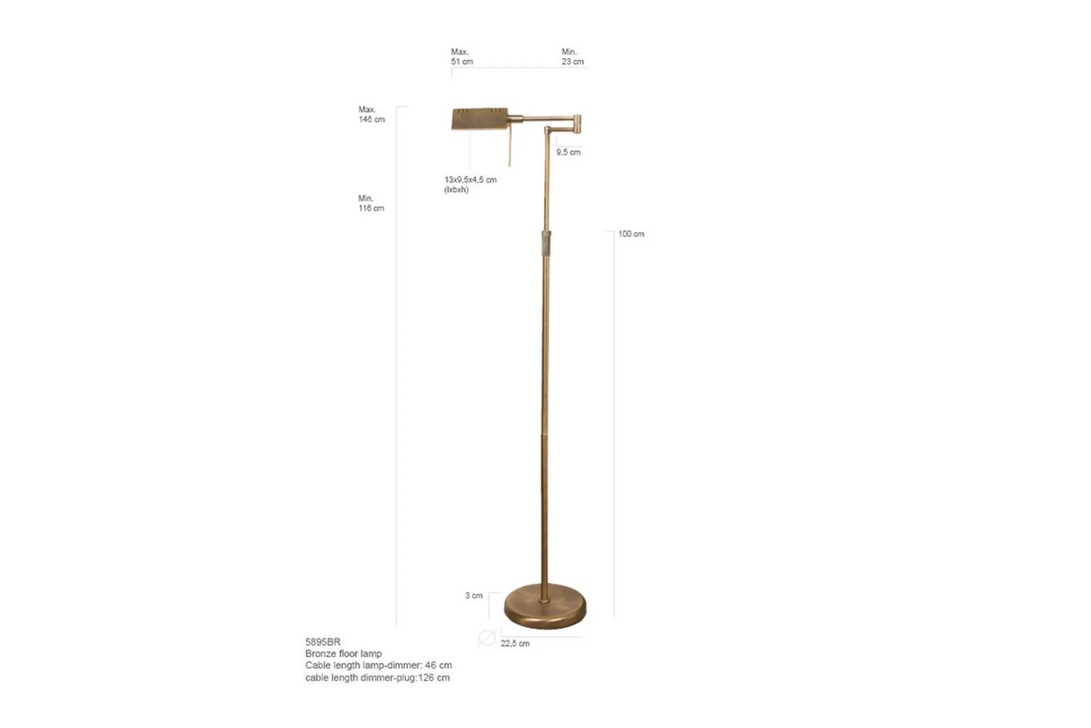 Vloerlamp 5895BR Mexlite