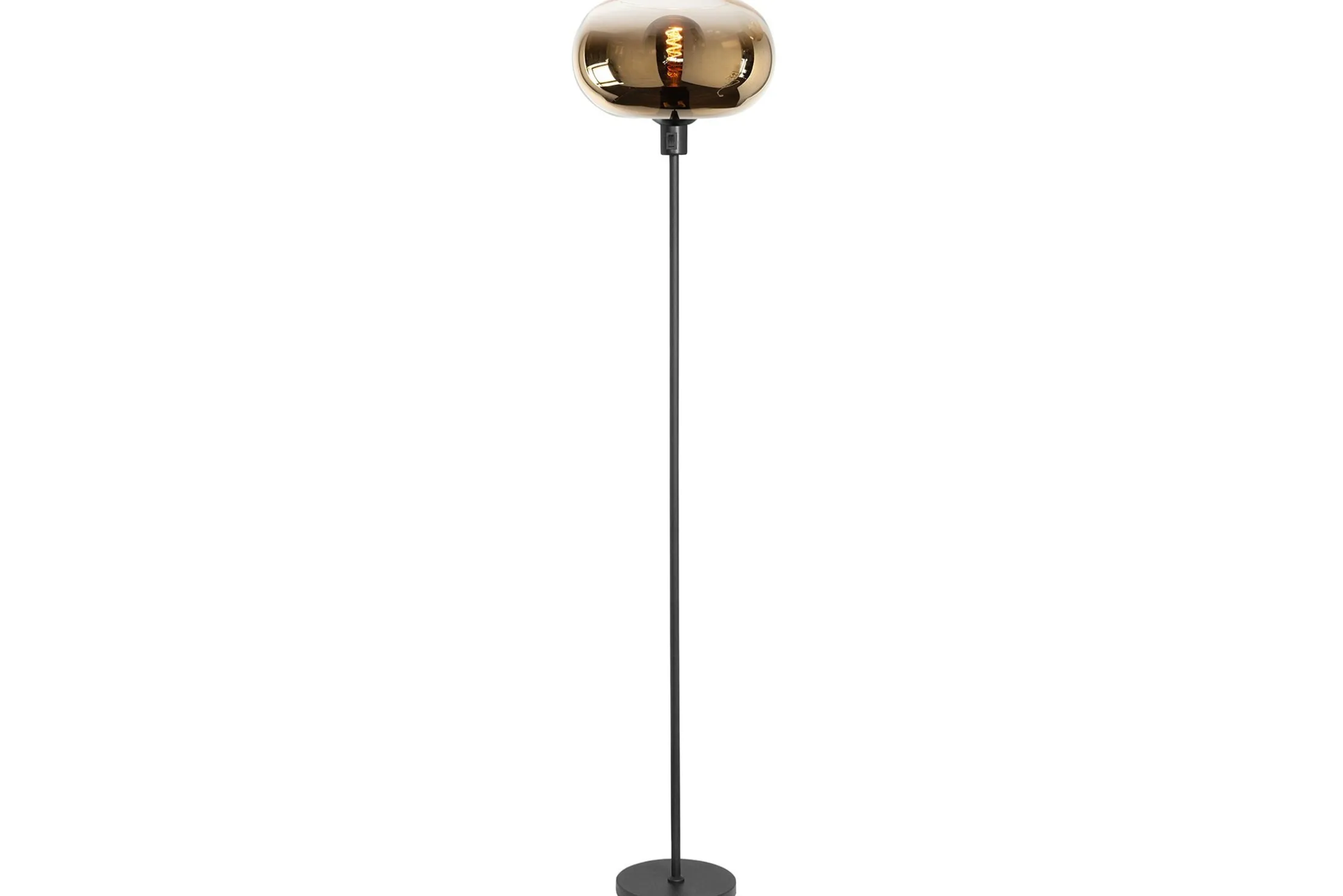 Vloerlamp goudkleurig glas Bellini