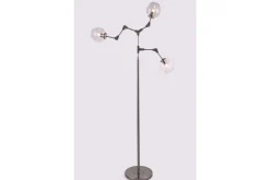 Vloerlamp 3-lichts Zwart Cas