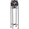 Vloerlamp Zwart Rookglas Fantasy