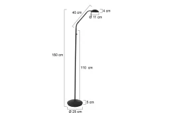 Vloerlamp 7501ZW Mexlite