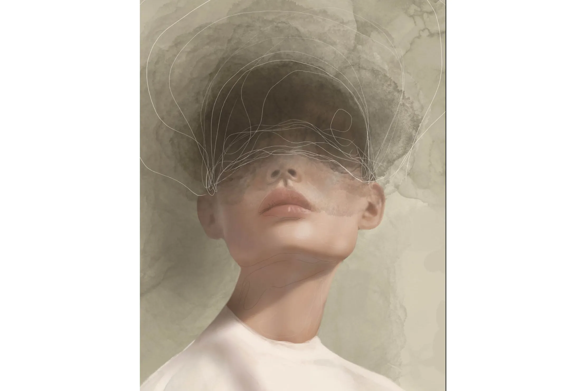 Wandkleed Blind Mist