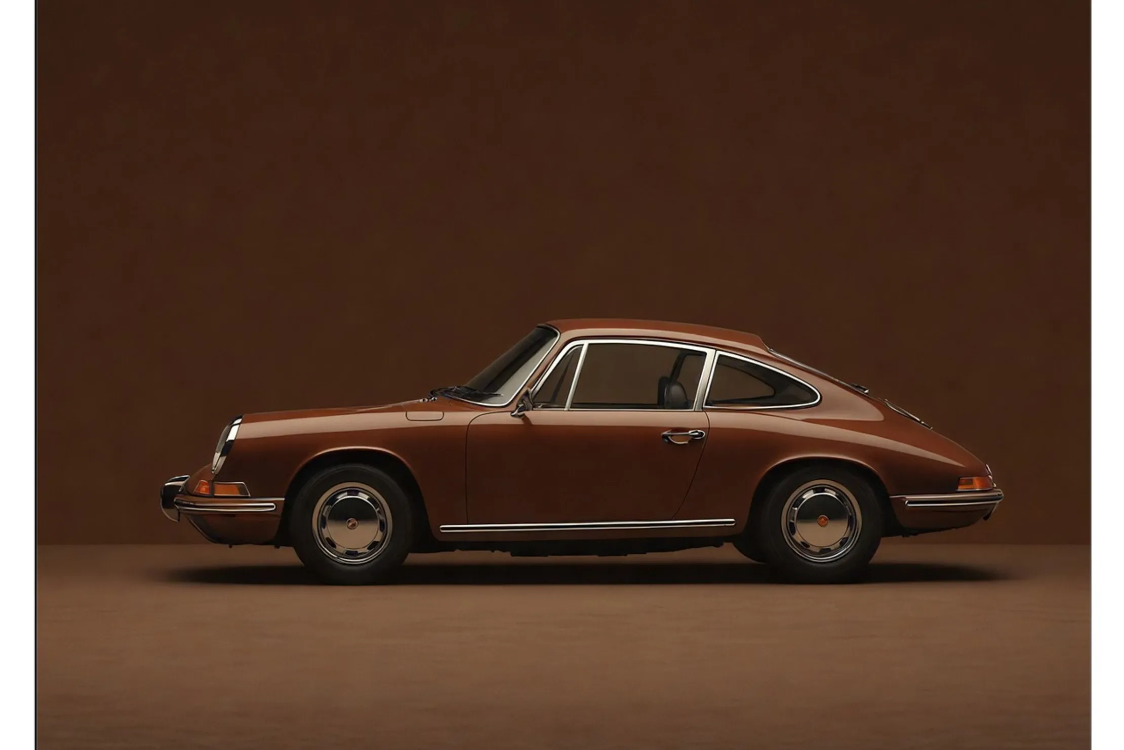 Wandkleed Brown Porsche
