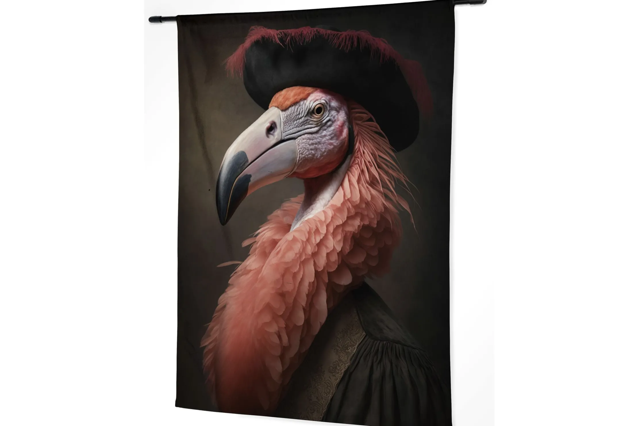 Wandkleed Flamingo