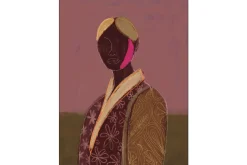Wandkleed Silhouette Lady