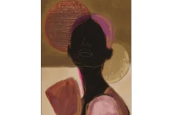 Wandkleed Silhouette Lady