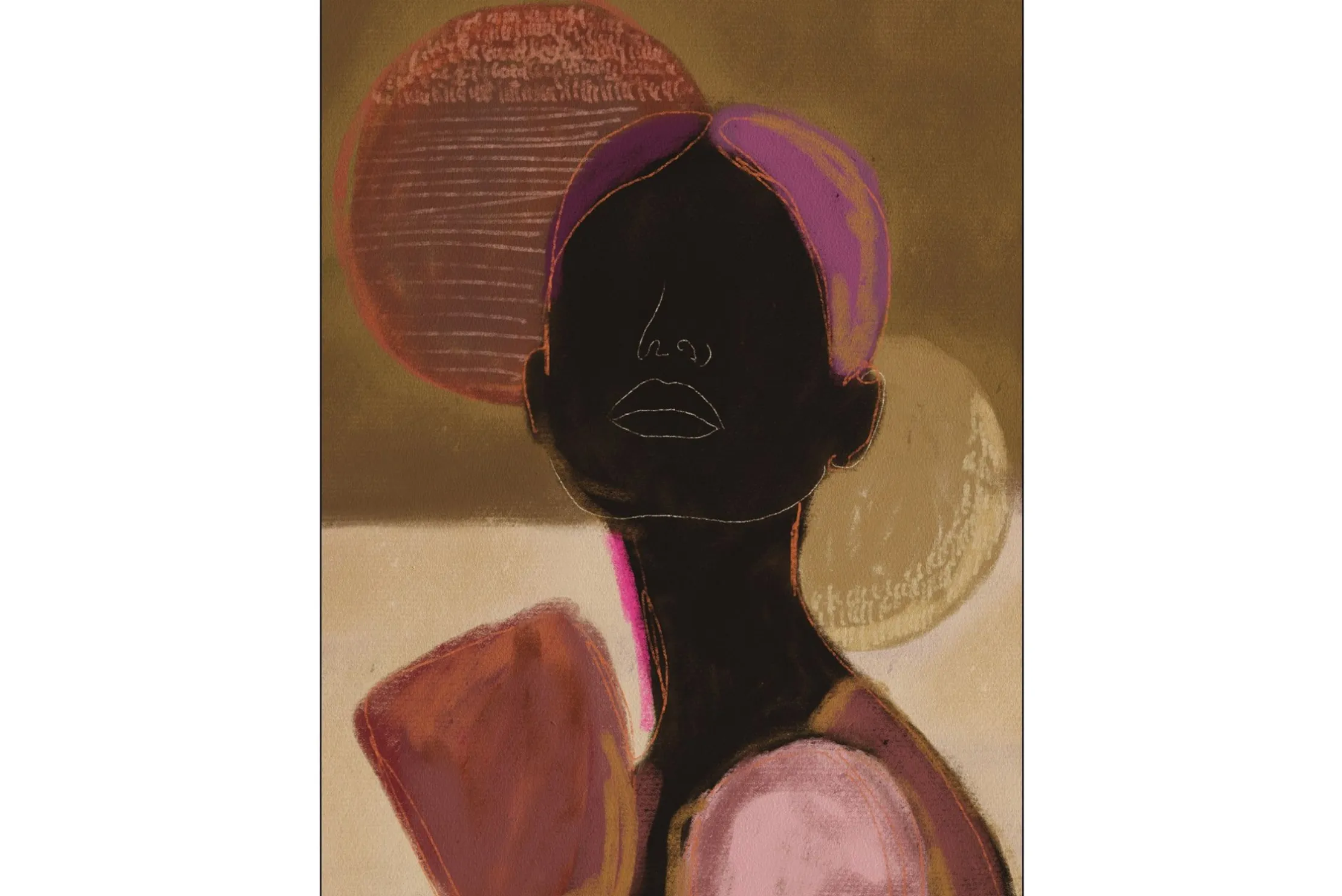Wandkleed Silhouette Lady