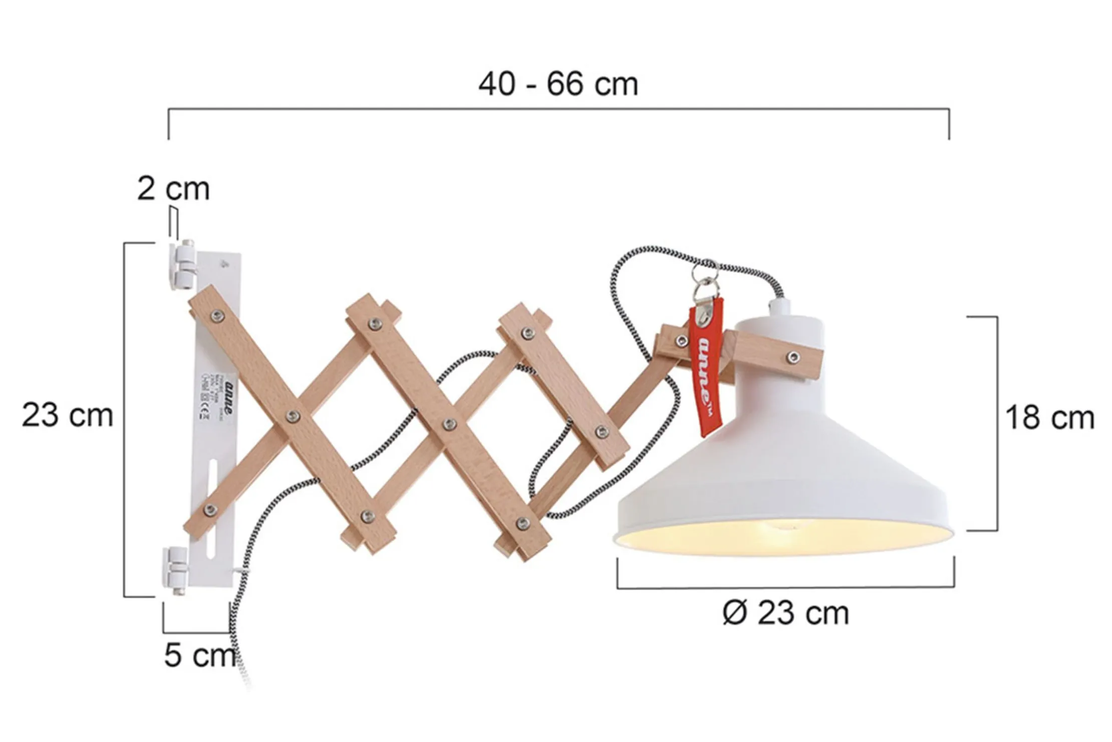 Wandlamp 7900BE Woody
