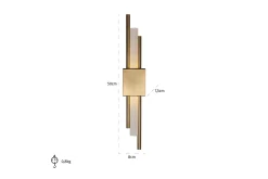 Wandlamp Mylas gold 210859