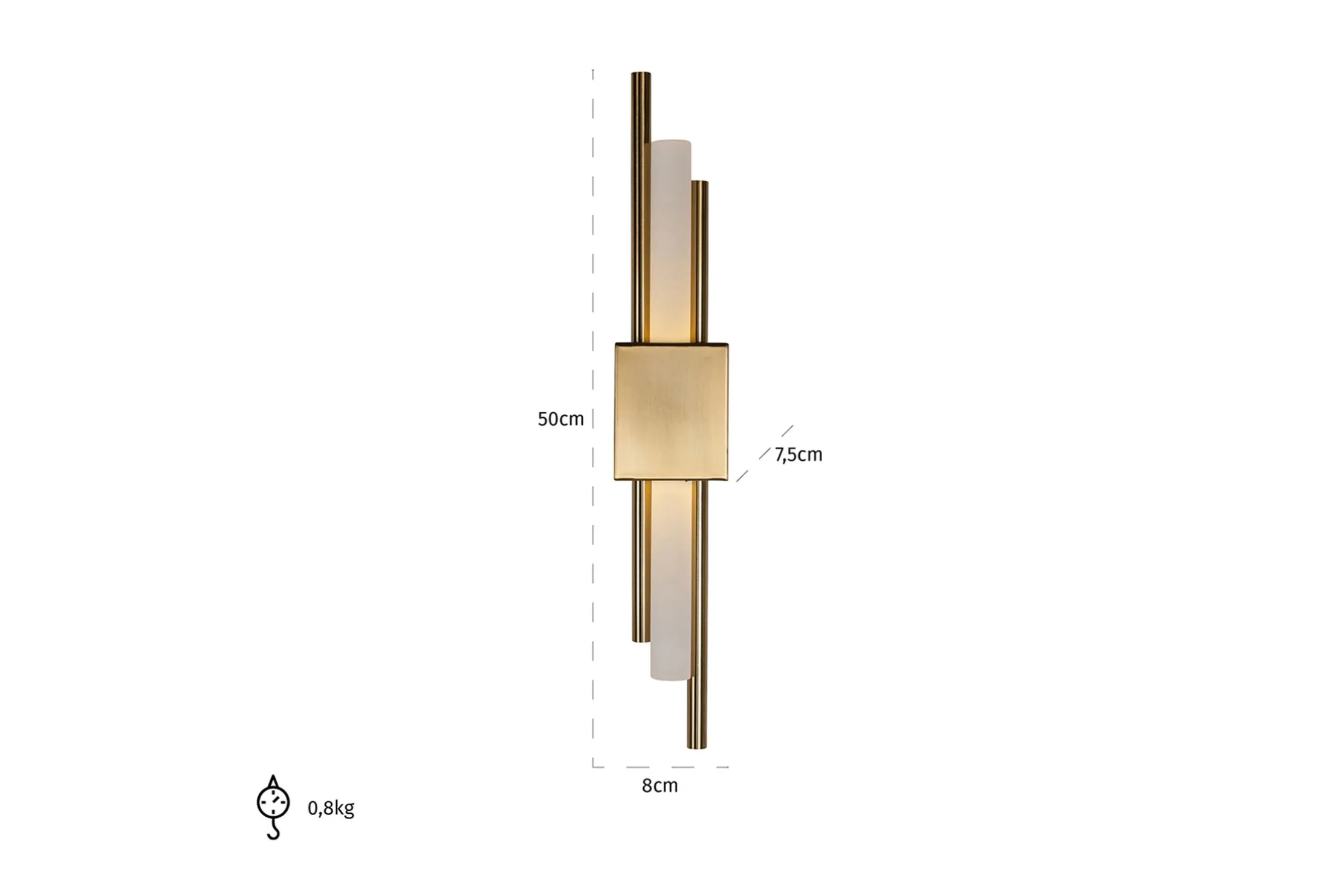 Wandlamp Mylas gold 210859