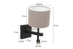 Wandlamp Stang
