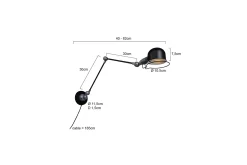 Wandlamp 7656ZW Davin Mexlite